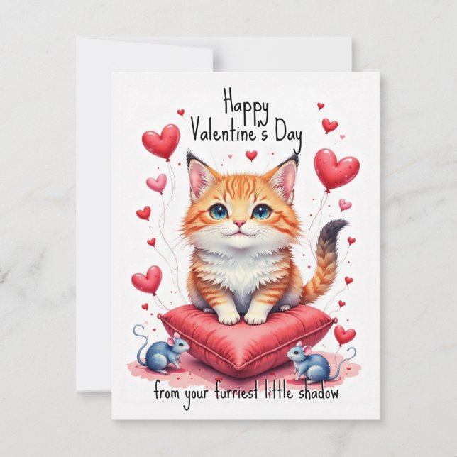 💘🐈Schatten der Liebe Feiertagskarte (Vorderseite)