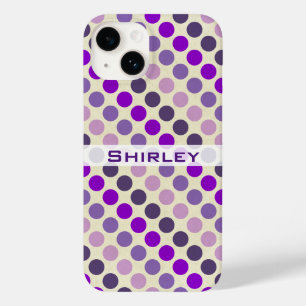 Schatten der Lila Polka-Punkte von Shirley Taylor Case-Mate iPhone 14 Hülle