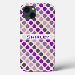Schatten der Lila Polka-Punkte von Shirley Taylor Case-Mate iPhone Hülle