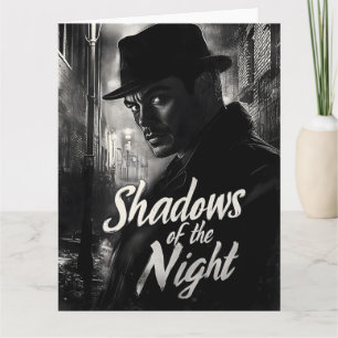 Schatten der Nacht - Film Noir Style Design Karte