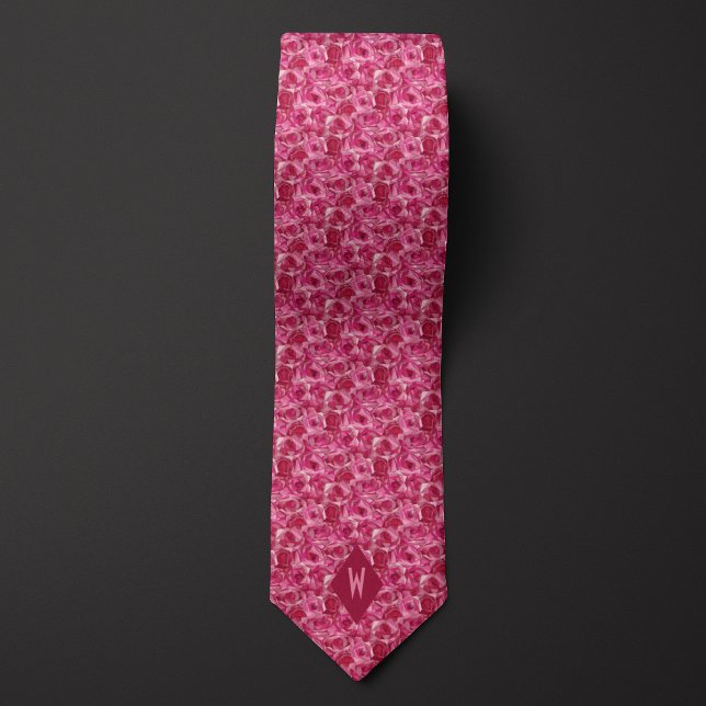 Schatten der rosa kubistischen Rose Krawatte (Von Creator hochgeladen)