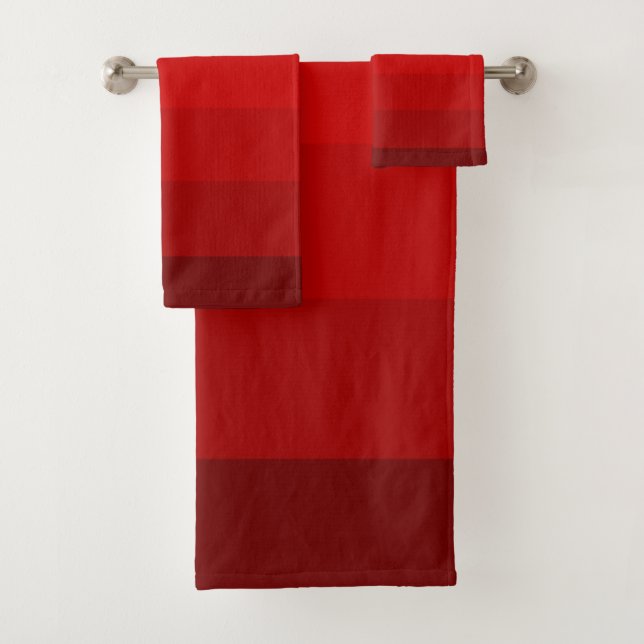 Schatten der roten Streifen Badhandtuch Set (Insitu)