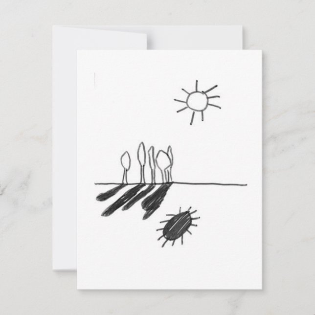 Schatten der Sonne - Eine Studie - 1 RSVP Karte (Vorderseite)