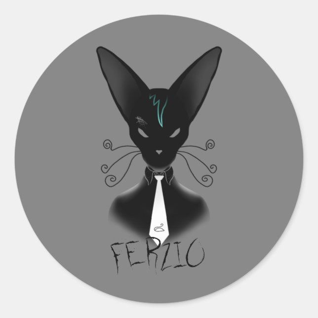 Schatten: Der städtische Hitcat Runder Aufkleber (Vorderseite)