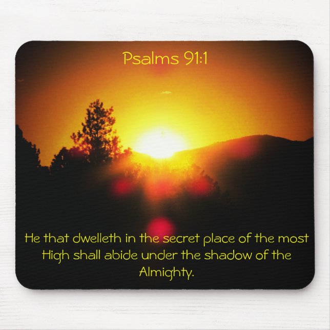 Schatten des Allmächtigers - Psalm-91:1 Mousepad (Vorne)