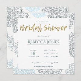 SCHATTEN DES BLAUEN DAHLIA PATTERN-BRAUTPARTY EINLADUNG