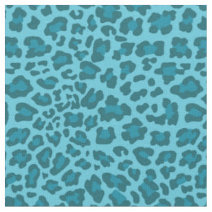 Schatten des blauen Leopard-Gewebes Stoff