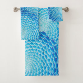 Schatten des blauen Mandala-Tuch-Sets Badhandtuch Set