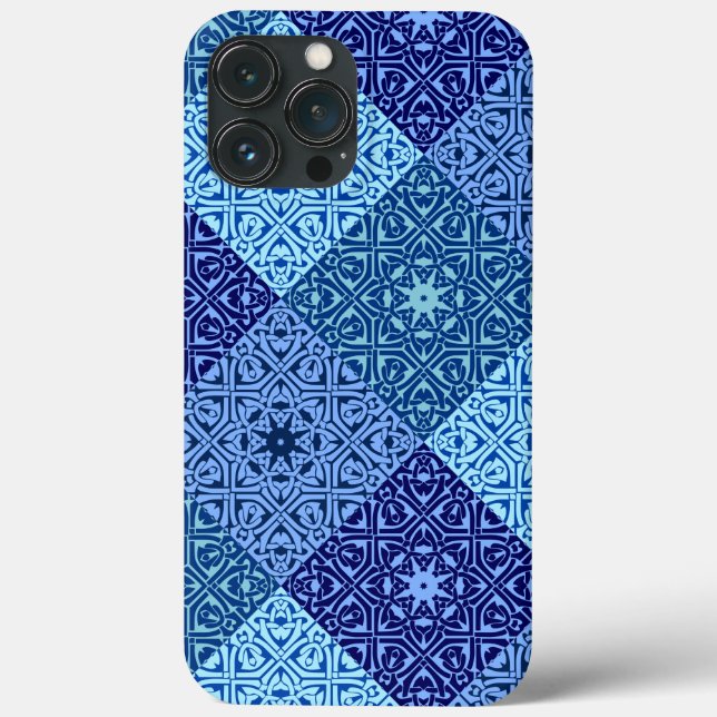 Schatten des blauen Musters Case-Mate iPhone Gehäu Hülle (Rückseite)