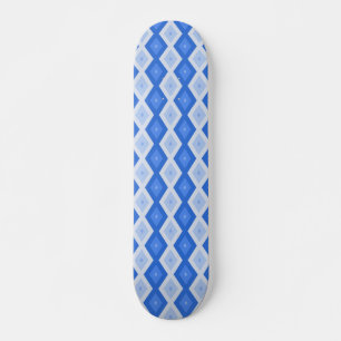 Schatten des blauen Rautenmusters Skateboard