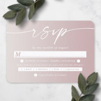 Schatten Dusty Mauve & Off-White Wedding Meal Choi
