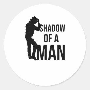 Schatten eines Mann Special Silhouette V3 Aufklebe Runder Aufkleber