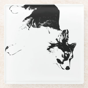 Schatten Glasuntersetzer