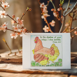 Schatten Ihrer Flügel Inspirationsquelle Postkarte