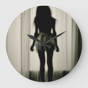 Schatten im Morgenlicht Große Wanduhr