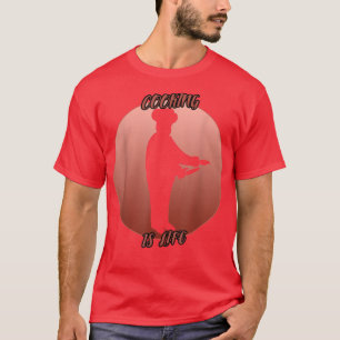 Schatten in einem roten Kreis kochen T-Shirt