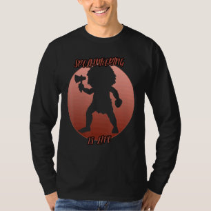 Schatten in einem roten Kreis T-Shirt