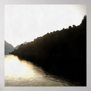 Schatten - Landschaftskunst Poster