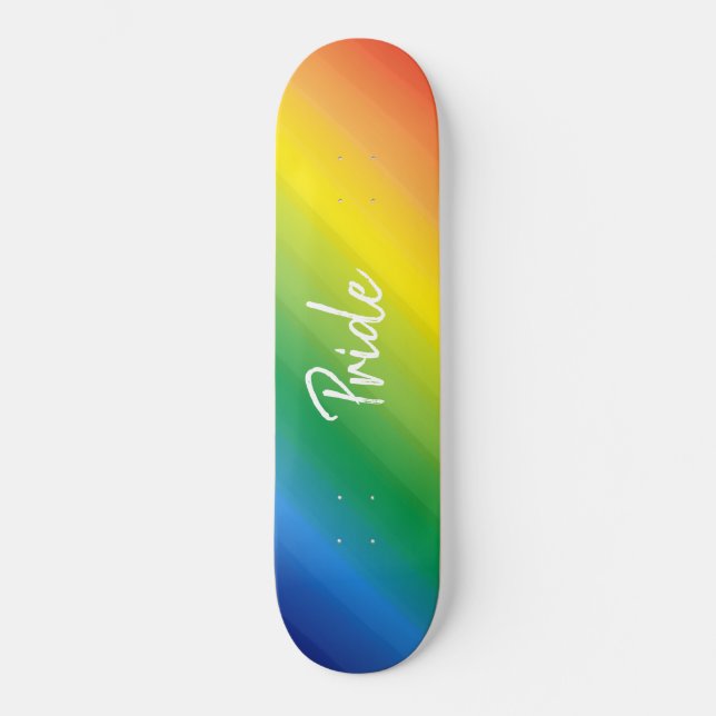 Schatten Rainbow LGBTQ Skateboard (Vorderseite)