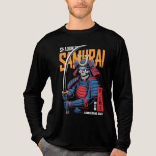 Schatten-Samurai-Skelettkrieger in blauer Rüstung Tri-Blend Shirt