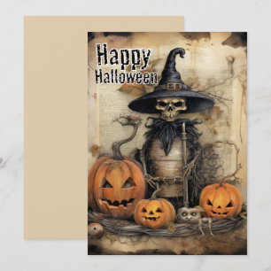 Schatten & Schreie — Eine Halloween-Schreckensszen Feiertagskarte