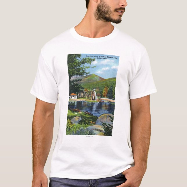 Schatten-See übertriebene Wasser-Rad-Ansicht T-Shirt (Vorderseite)