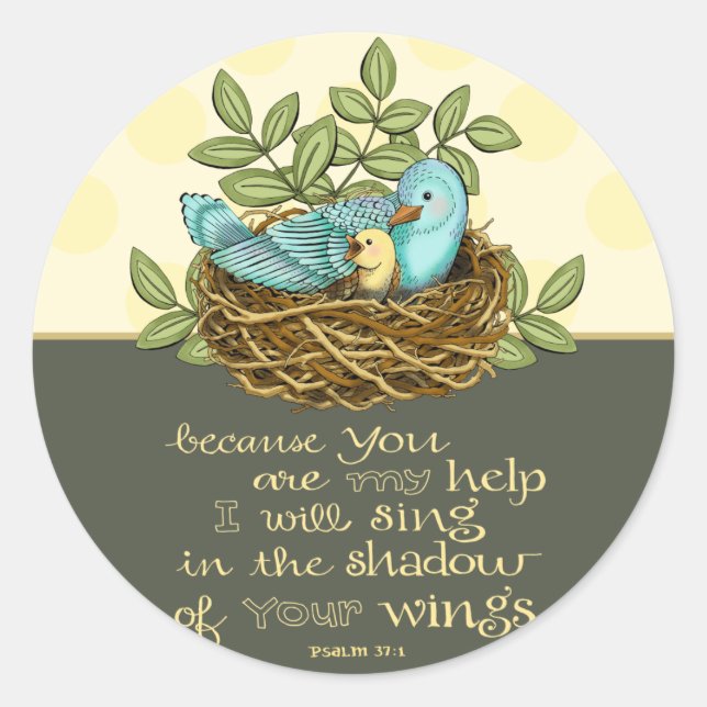 Schatten seiner Flügel Runder Aufkleber (Vorderseite)