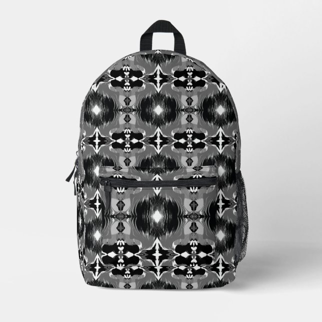 Schatten Spiegel Muster  Bedruckter Rucksack (Vorderseite)