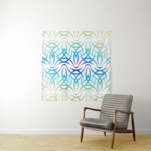 Schatten-Stammes- Muster (Regenbogen) Wandteppich