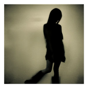 Schatten tanzen an der Wand der Dunkelheit Poster