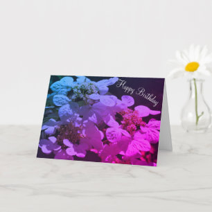 Schatten und Hydrangea-Blume Geburtstag Karte