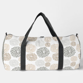 SCHATTEN VON BROWN & GRAY MUMS & POLKA DOTS DUFFLE BAG