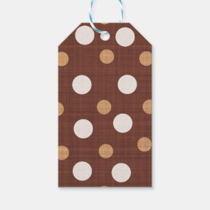 SCHATTEN VON BROWN & WHITE POLKA-DOTS GESCHENKANHÄNGER