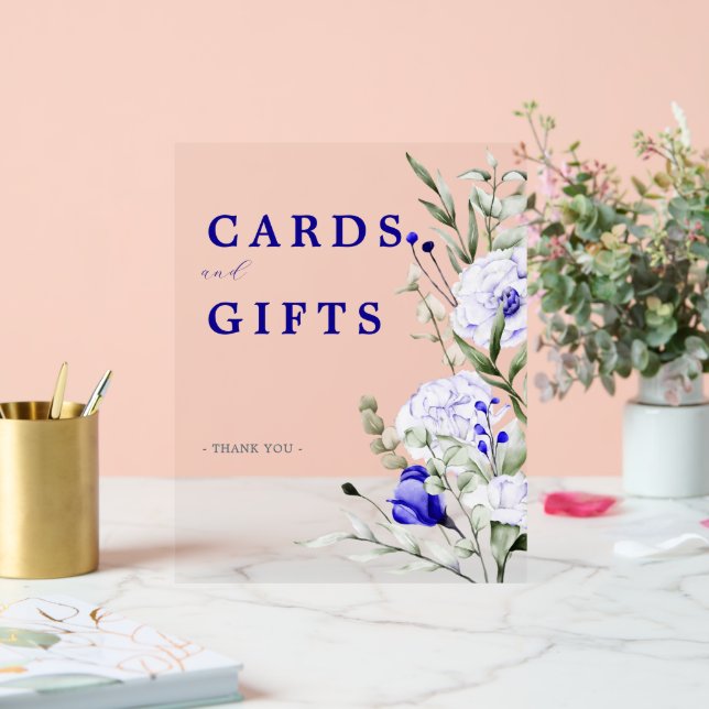 Schatten von Hochzeitskarten und Geschenken von Ro Acrylschild (Hochzeit)