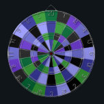 Schatten von Lila und von Grünem Dartscheibe<br><div class="desc">Dartboard in den Schatten von Lila und von Grünem.</div>
