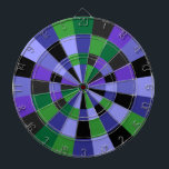 Schatten von Lila und von Grünem Dartscheibe<br><div class="desc">Dartboard in den Schatten von Lila und von Grünem.</div>