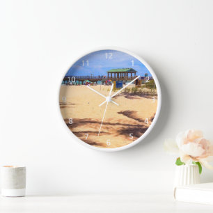 Schatten von Palmen Wanduhr
