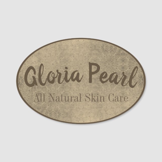 Schatten von Taupe Ombre Namensschild (Vorderseite)