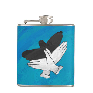 Schattenadler auf blau flachmann