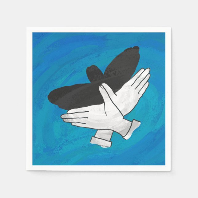 Schattenadler auf blau serviette (Vorderseite)