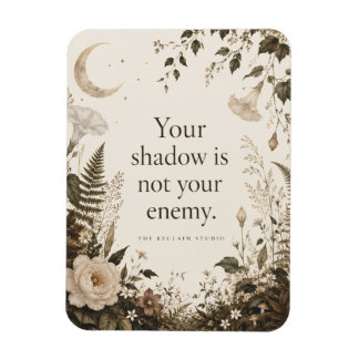 Schattenarbeit Botanisches Vintage-Blumen-Zitat Magnet