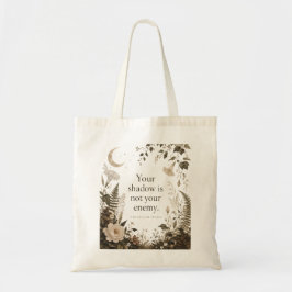 Schattenarbeit Botanisches Vintage-Blumen-Zitat Tragetasche