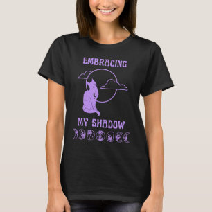 Schattenarbeit Mondphase Katze Mystisch und Spirit T-Shirt