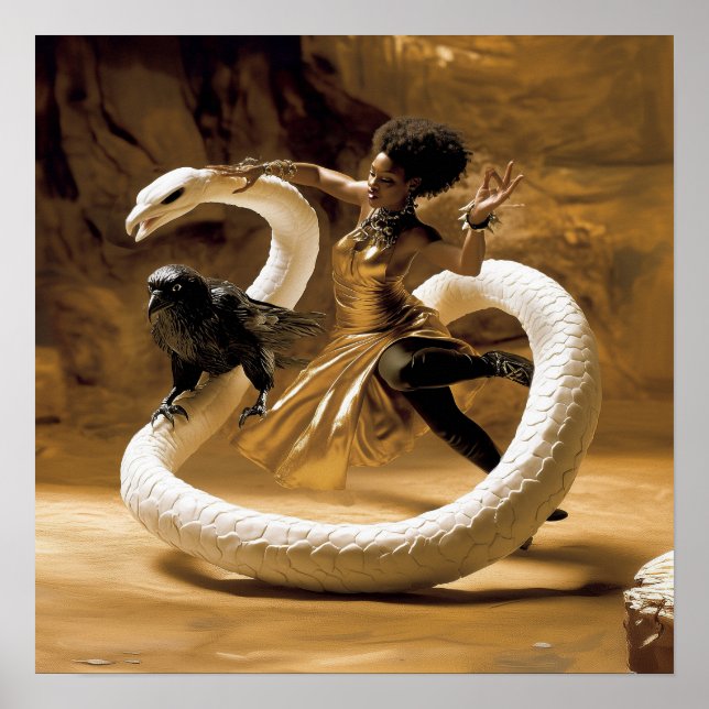 Schattenarbeit okkultistische Erholung AI Art Matt Poster (Vorne)