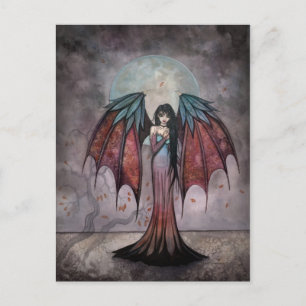 Schattenbäume Gothic Fantasy Feen Vampir Kunst Postkarte
