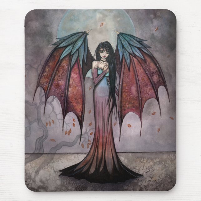 Schattenbäume Gothic Vampire Fantasy Feen Kunst Mousepad (Vorne)