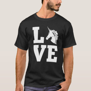 Schattenbild Einhorn Liebhaber Pferd mögen Lieben T-Shirt