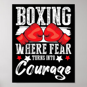Schattenboxen Schlag Kickboxen G Boxhandschuhe Box Poster