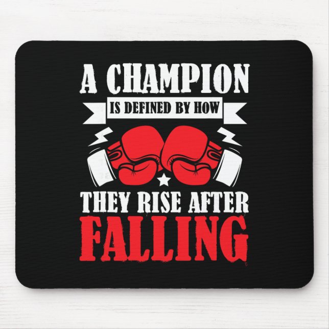 Schattenboxen Schlag Kickboxen G Handschuhe Boxer  Mousepad (Vorne)