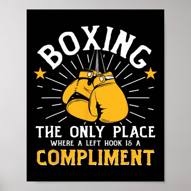 Schattenboxen Schlag Kickboxen G Handschuhe Boxer  Poster (Vorne)